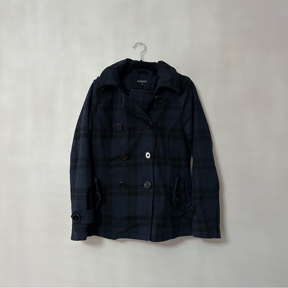 ECLIPSE plaid blue coat - Picture 1 of 6